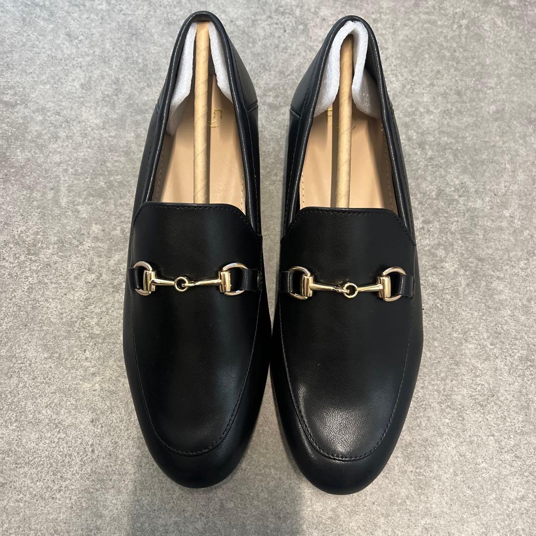 【新品半額】Fin本革ビットローファー23.5黒