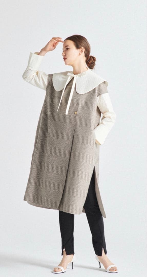 時間限定SALE美品⭐︎yoriヨリ2wayキルト柄ジャガードブラウス⭐︎サイズ36
