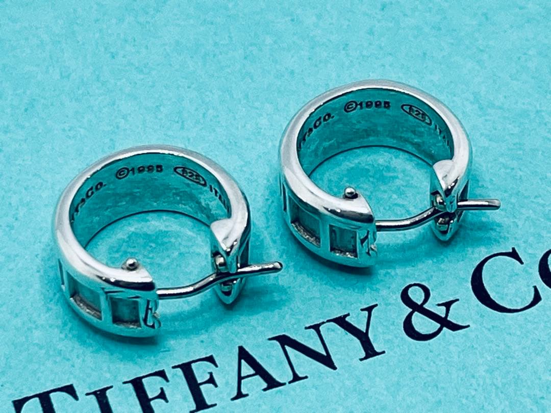h892 オールド　ティファニー　1995 アトラス　フープ　ピアス　925