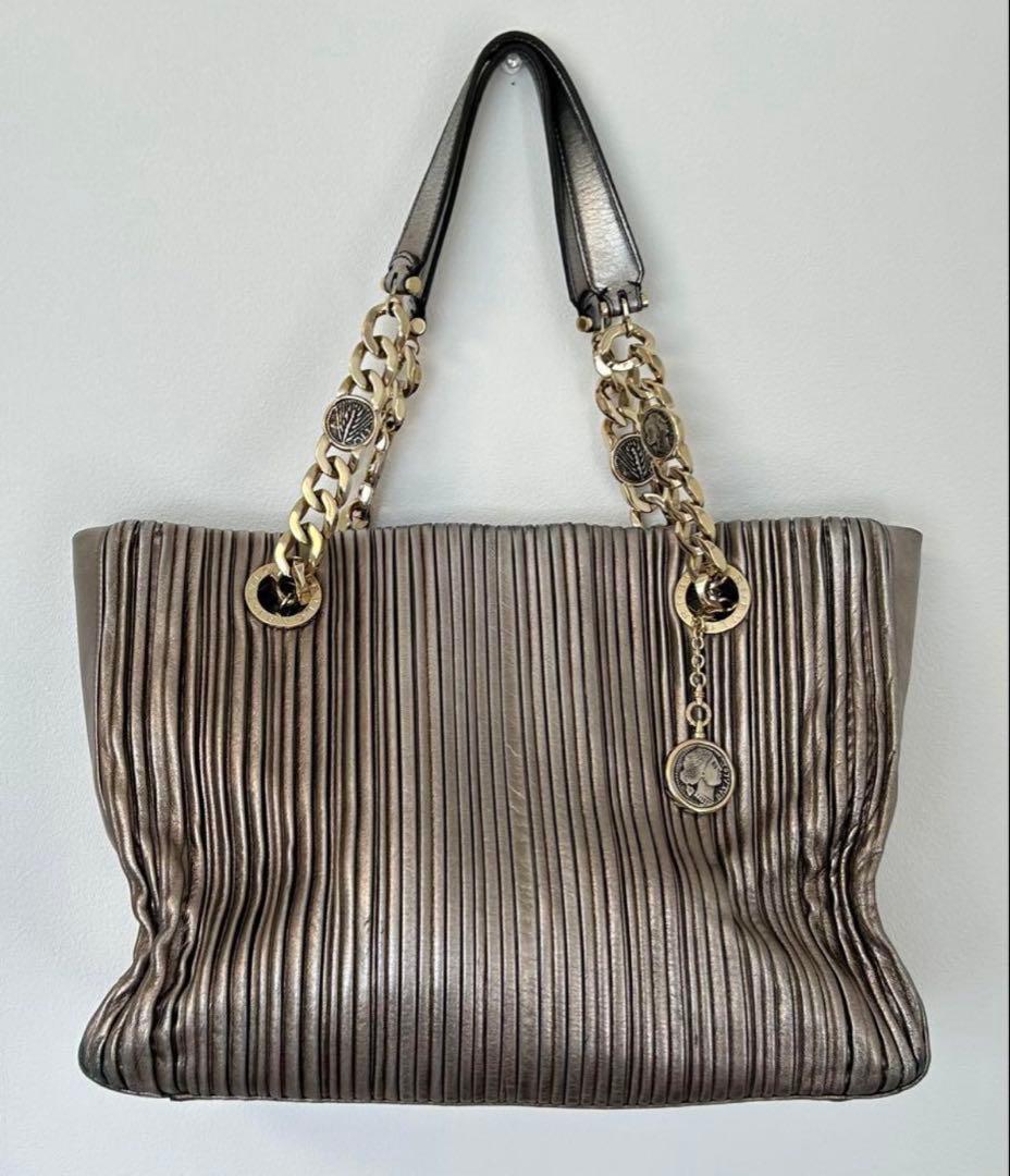 BVLGARI ブルガリ モネーテ　ハンドバッグ　チェーントート　ナッパプリセ