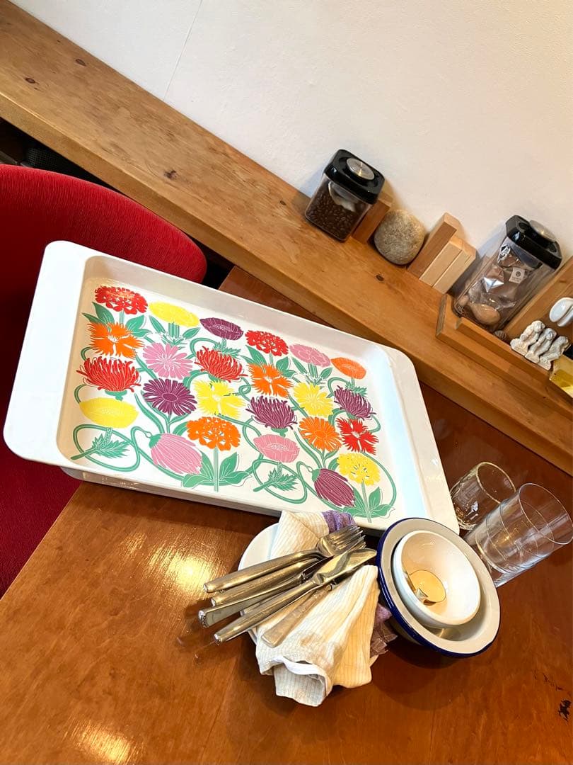 タイ　琺瑯　ホーロー　トレイ　皿