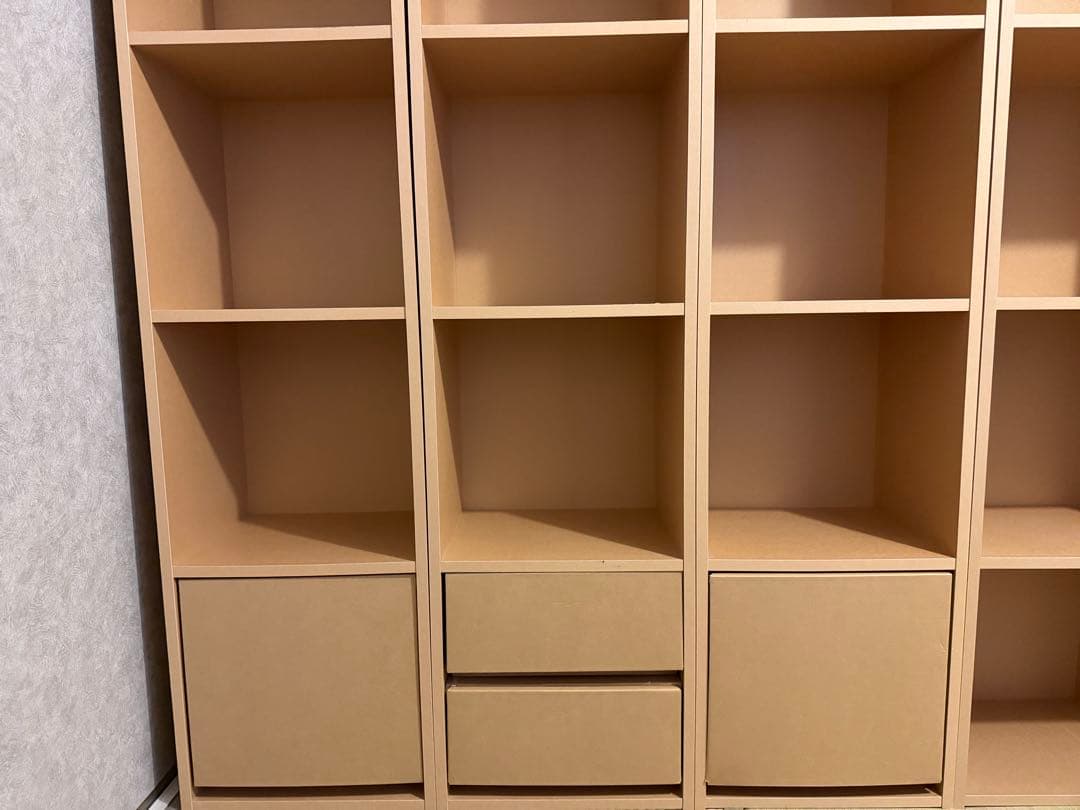 現地引取限定☆無印良品☆パルプボードボックス・タテヨコＡ４サイズ・５段・ベージュ