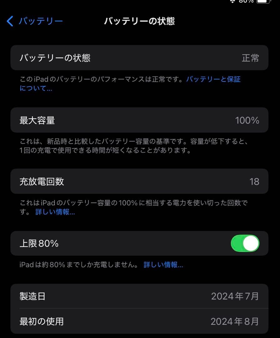 美品 iPad Air 11インチM2 Wi-Fi 256GB 100%