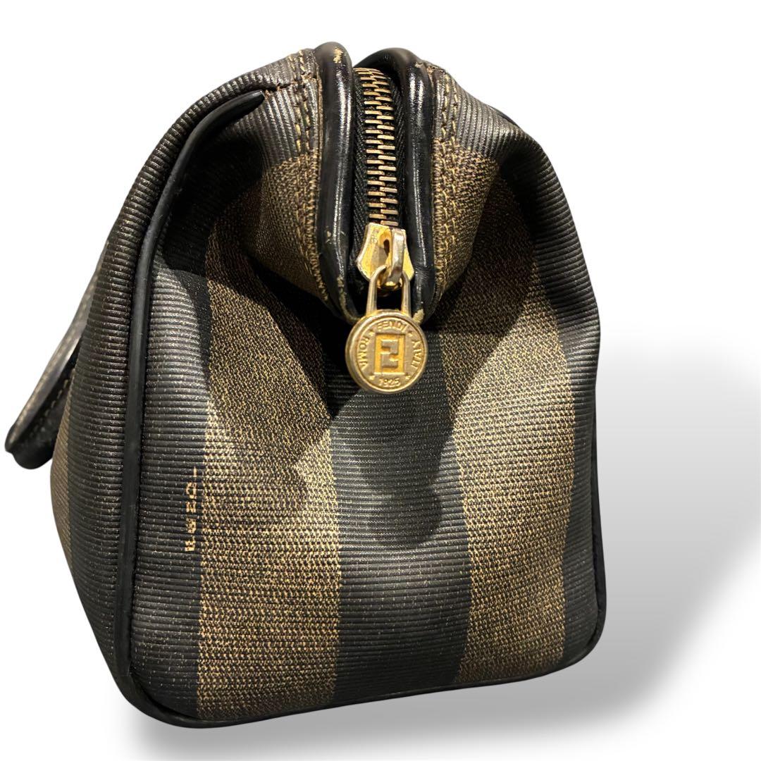 バッグ fendi pequin pattern mini boston bag