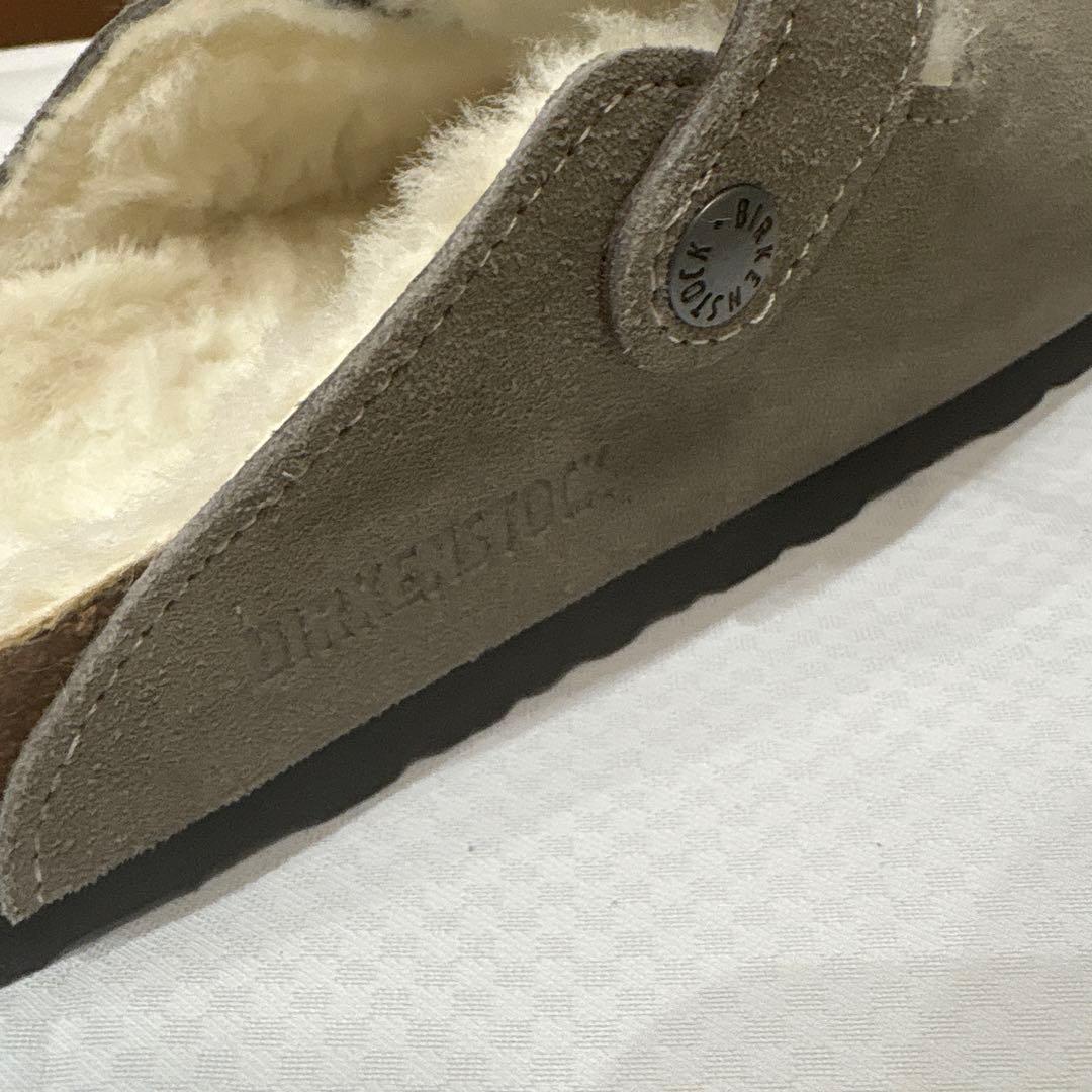 birkenstock グレー　スエード　ファー