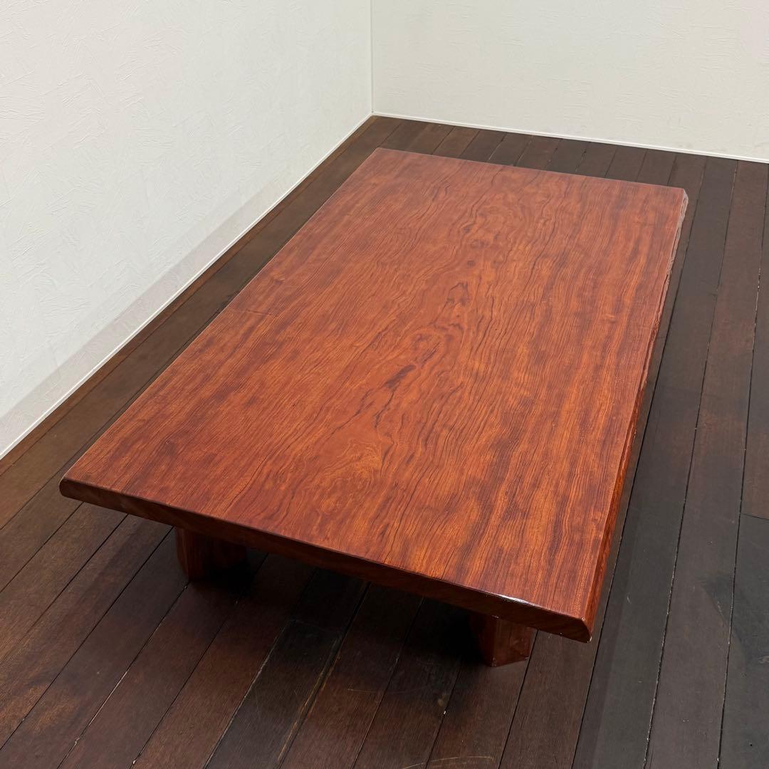 H110K41a 中沢唐木 花梨 かりん 座卓 漆塗り