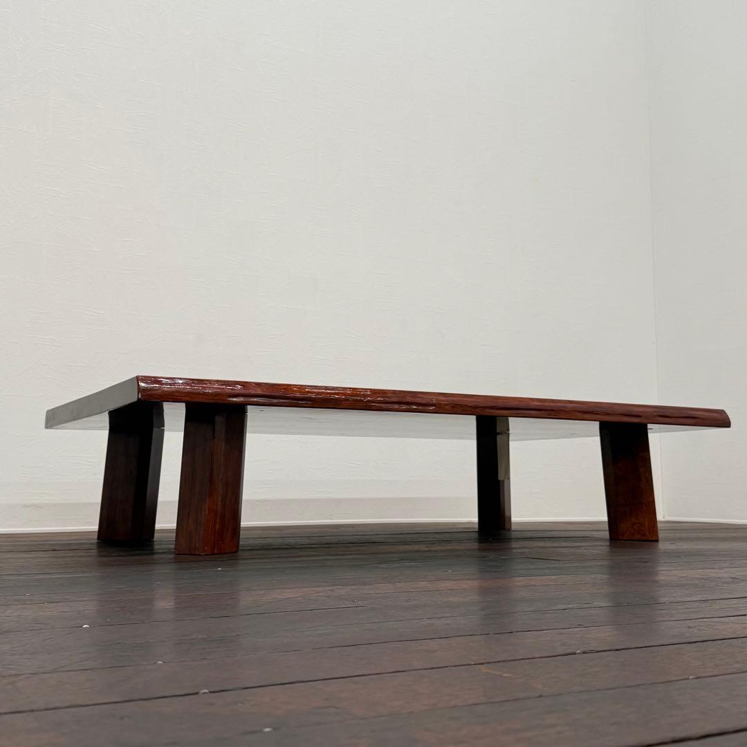 H110K41a 中沢唐木 花梨 かりん 座卓 漆塗り