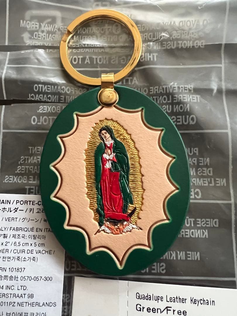 小物 Supreme Guadalupe Leather Keychain