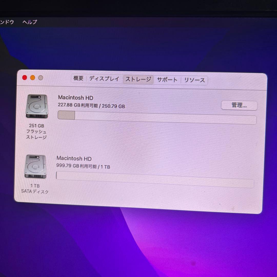 ミニPC Mac mini i5-2.6Ghz 8GB 256GB 1TB