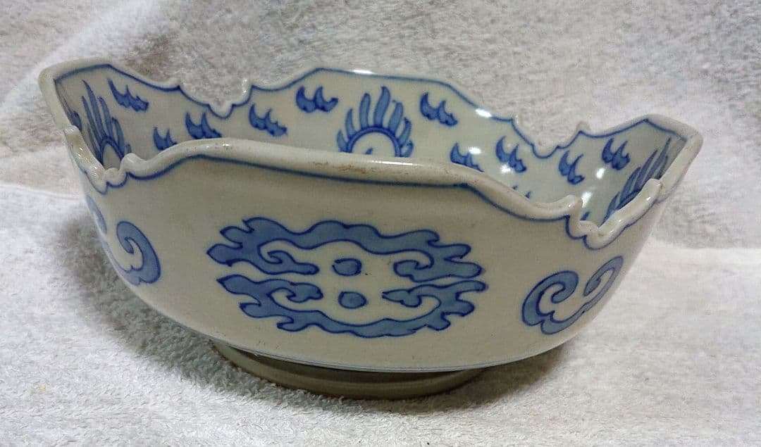 古伊万里鉢波状陶器鉢A423