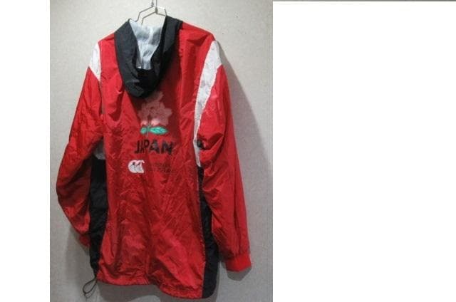 日本代表ラグビー背中ビッグロゴ日本製ナイロンパーカ（桜）カンタベリー