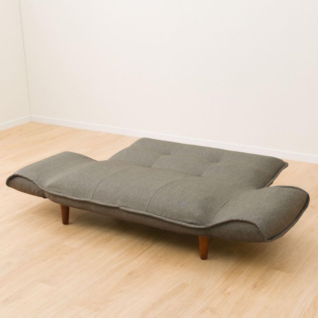 ニトリ 2人掛けコンパクトカウチソファー 布張りタイプ グレー