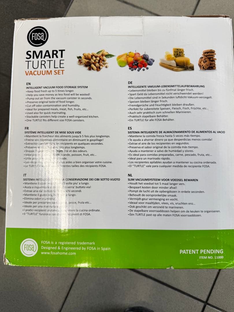 FOSA SMART TURTLE Vacuum Set 食品保存容器セット真空