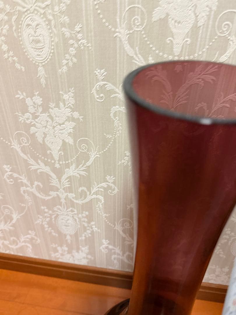 紫色 ガラス花瓶 約60cm