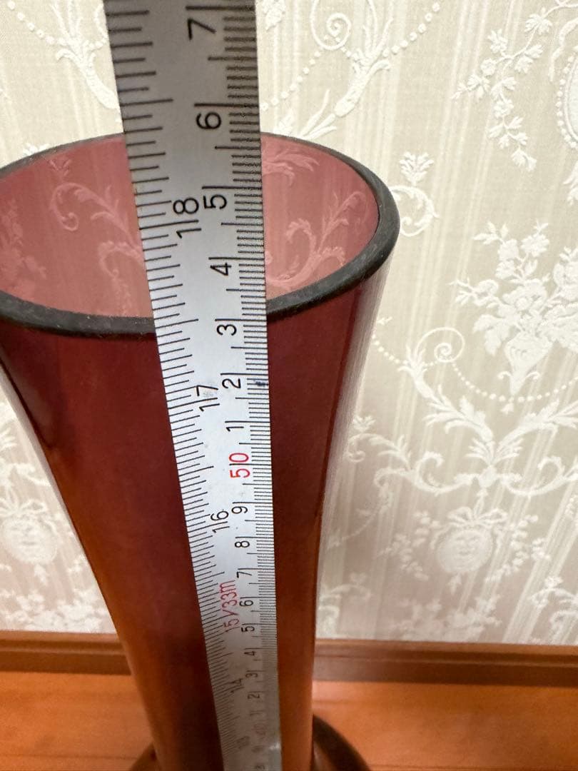 紫色 ガラス花瓶 約60cm