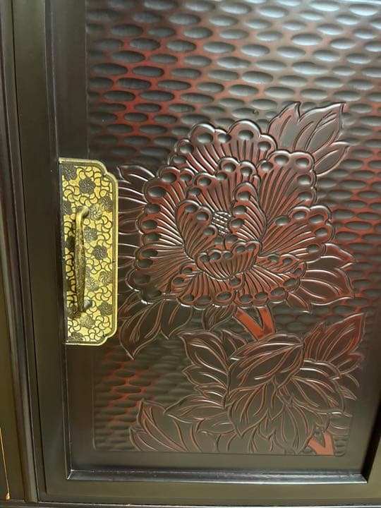 鎌倉彫 和箪笥 高級 芸術品 タンス アンティーク ①のみ