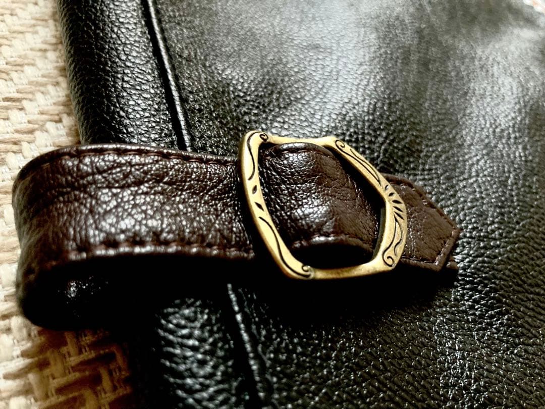 ワイルド オルテガ ナバホ 本革 レザー ベスト 黒 サイズXL 新品未使用