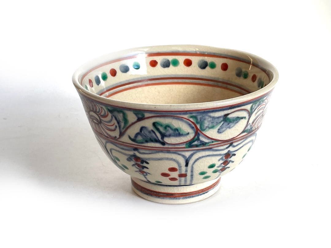 陶芸家　真葛香斎　紅安南　茶碗　寿字自筆　共箱　安南　抹茶碗