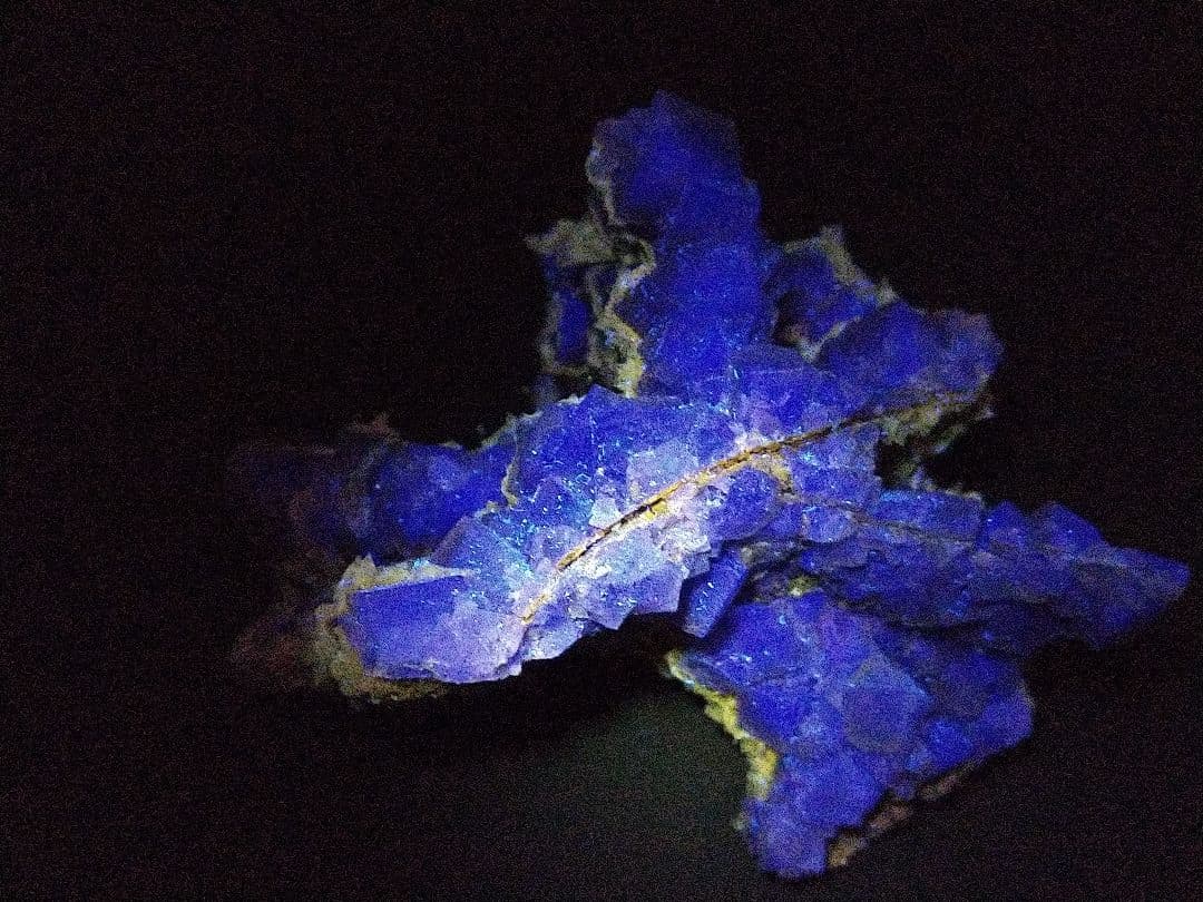 鉱物標本 フローライト 蛍石 カルサイト 方解石 共生標本 蛍光 大型サイズ