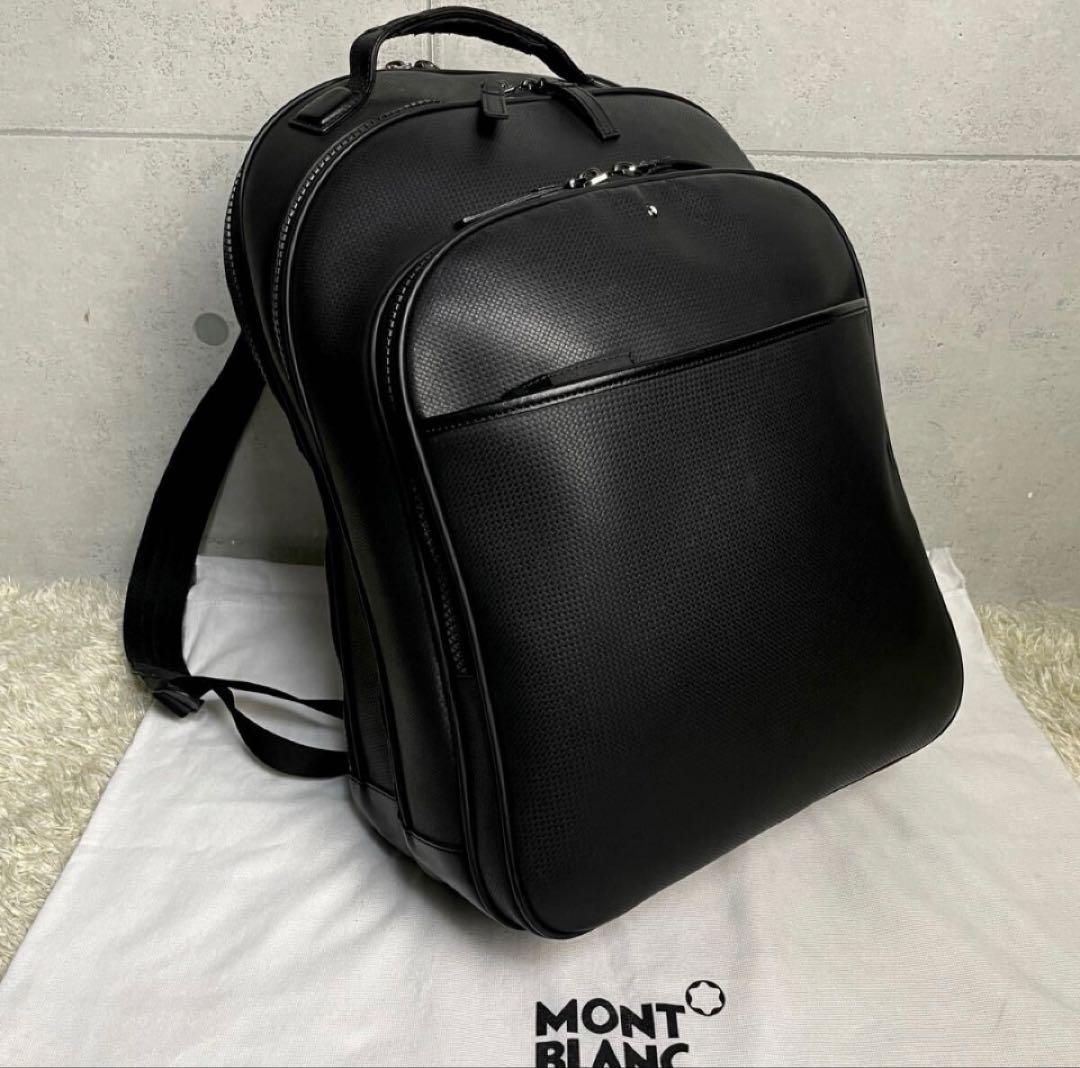 [早い者勝ち、激レア] 明日戻しますMONTBLANCイタリア製オールレザー 黒