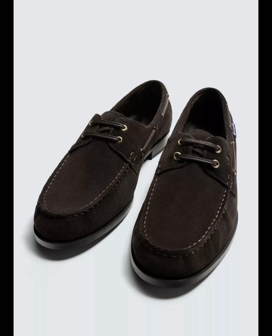 champion × ZARA レザーデッキシューズ　サイズ42（27cm）