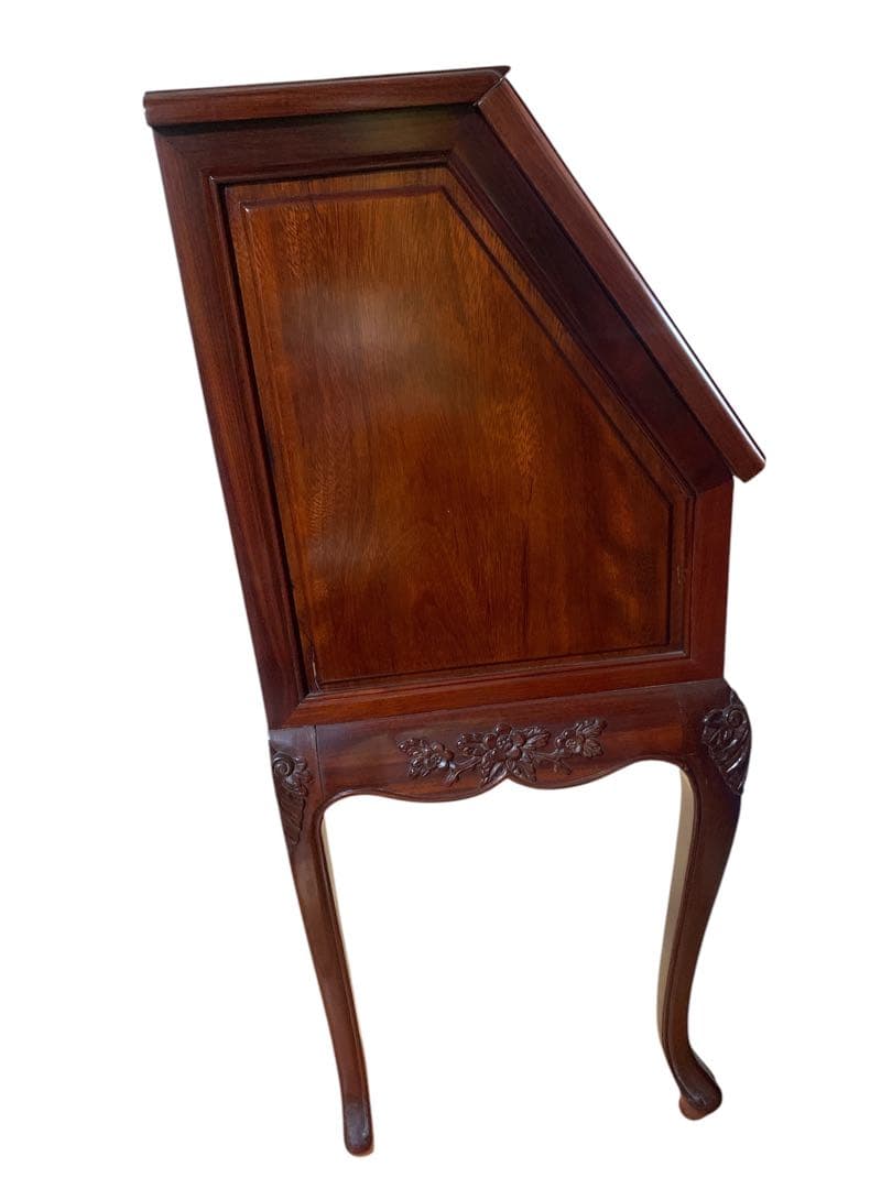 花梨材　ラインティングビュー　デスク　猫脚