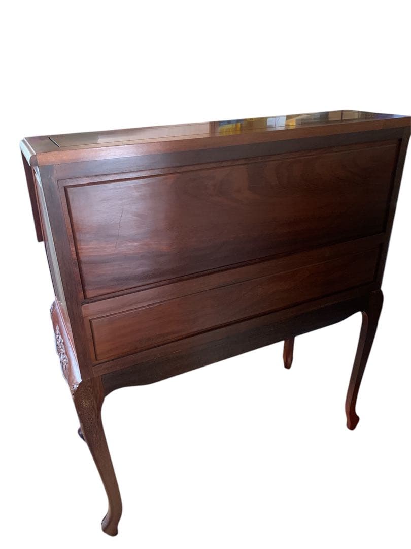 花梨材　ラインティングビュー　デスク　猫脚