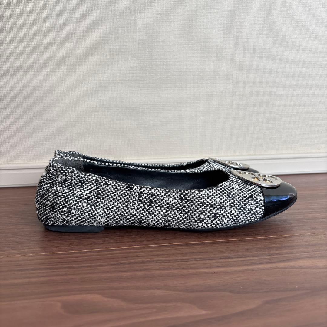【本日限定お値引き中】トリーバーチ　ツートン　ツイードバレエシューズ