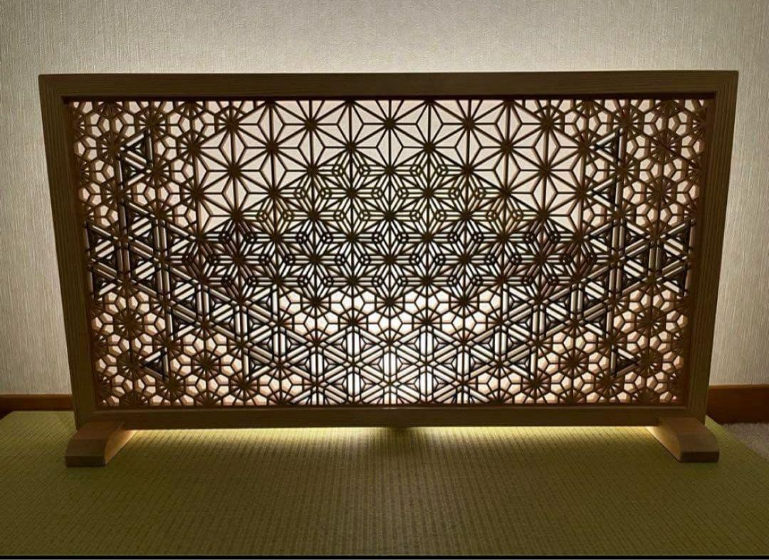 組子　組子細工　衝立　ついたて　パーテーション　伝統工芸品