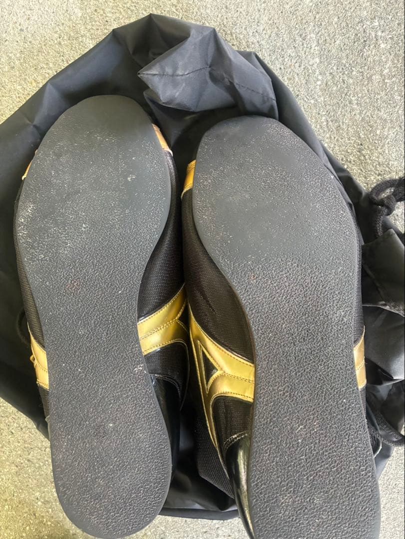 ボクシングシューズ　カラーオーダー　ブラック×ゴールド　27.5cm 美品