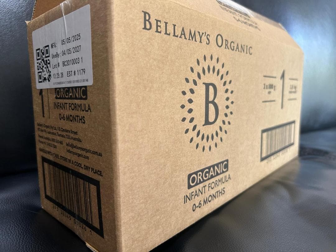 Bellamysベラミーズ・オーガニック牛ミルク(生後0日〜) 3缶