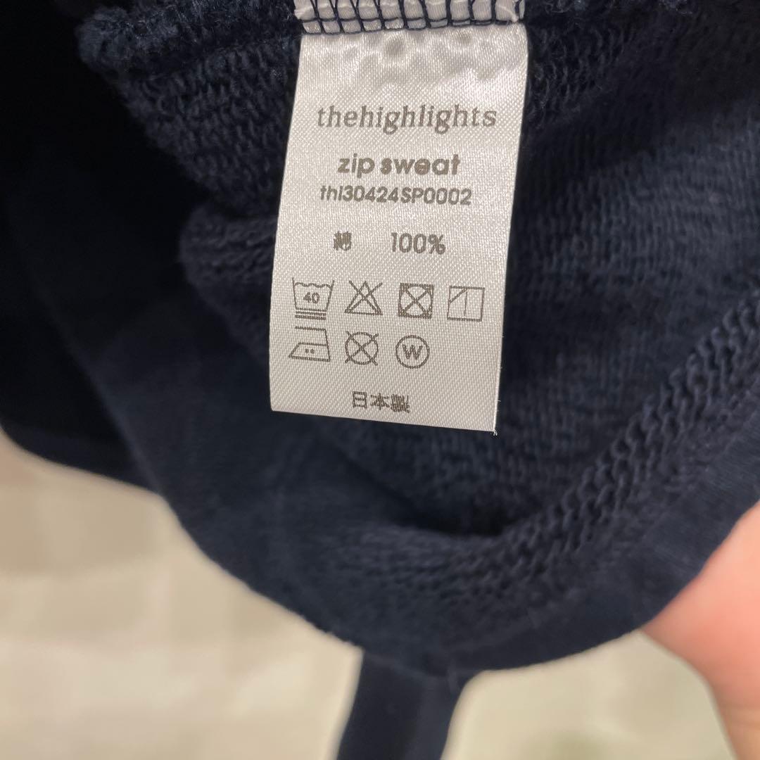 ザハイライツzip sweat navy black セットアップ