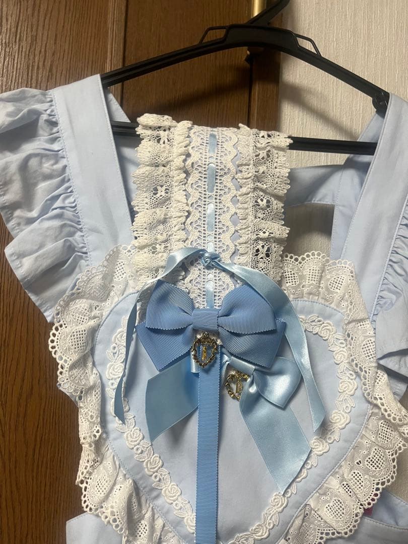 【2月20日まで】ハートエプロンサックス　プリンセスドロップヘッドドレス付き