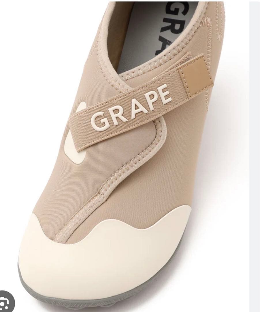 靴 grape beige embroidery logo diving shoe
