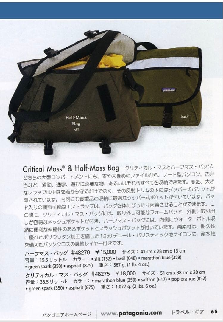 Worly　美品　Patagonia Half-Mass Bag