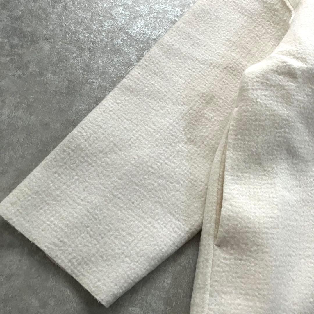 美品 ガリャルダガランテ ブークレーショートコート ウール アイボリー