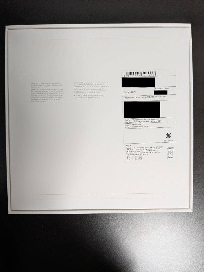 Macデスクトップ Mac mini M2/16GB/512GB/10GbE