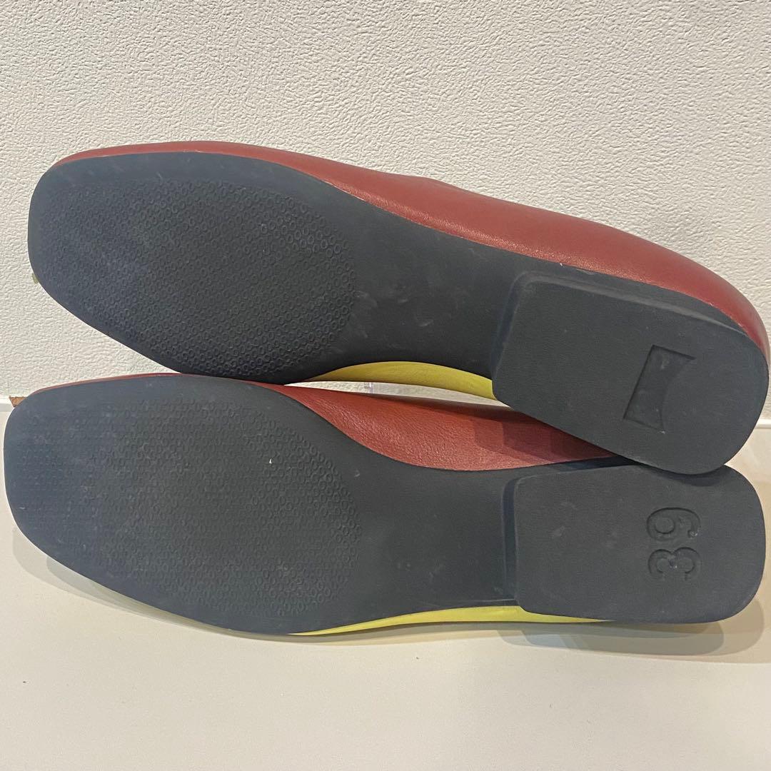 【美品】Camper twins カンペール フラットパンプス ツインズ　39