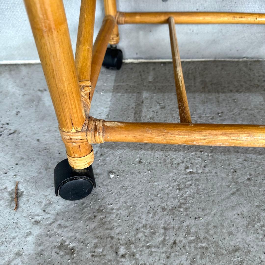 ⭐️即決価格⭐️ラタン 籐家具 5段チェスト　ランドリーラック キャスター付