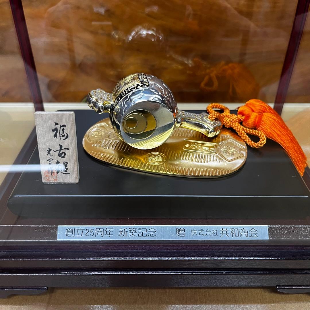 金工 光雲 福古槌 ガラスケース付　SILVER.P