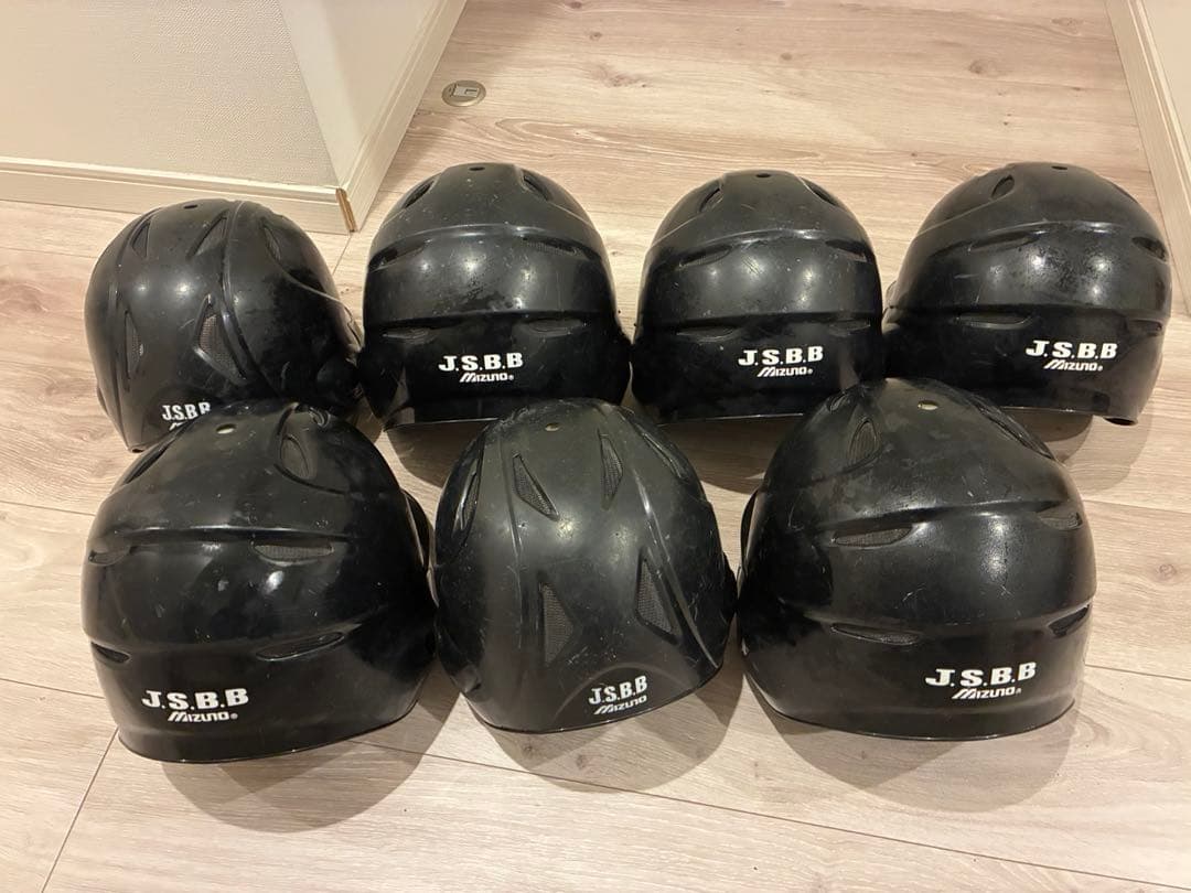 ミズノ　軟式用ヘルメット　両打用　草野球　7個セット　JBBS
