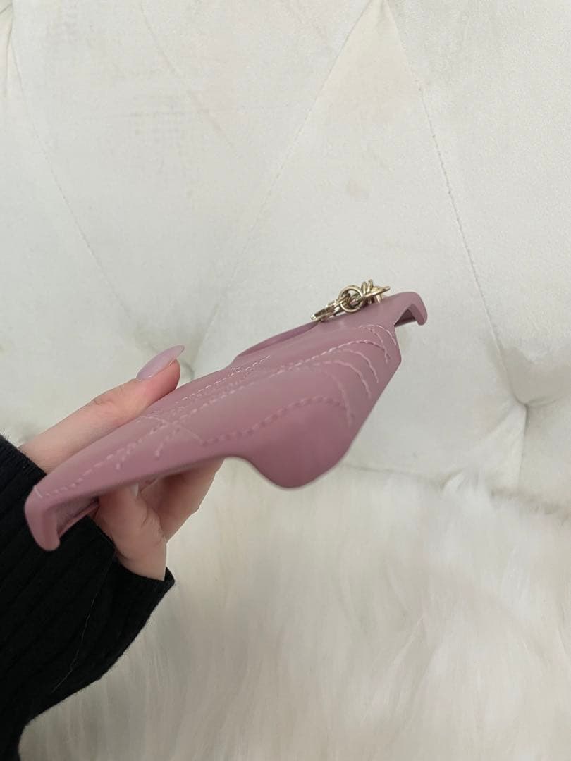 専用 ディオール iPhoneケース13 14 カナージュ チャーム ピンク