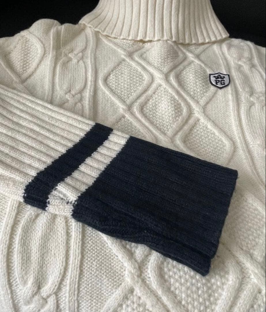 極美品！【PEARY GATES】パーリーゲイツ タートルネック セーター0