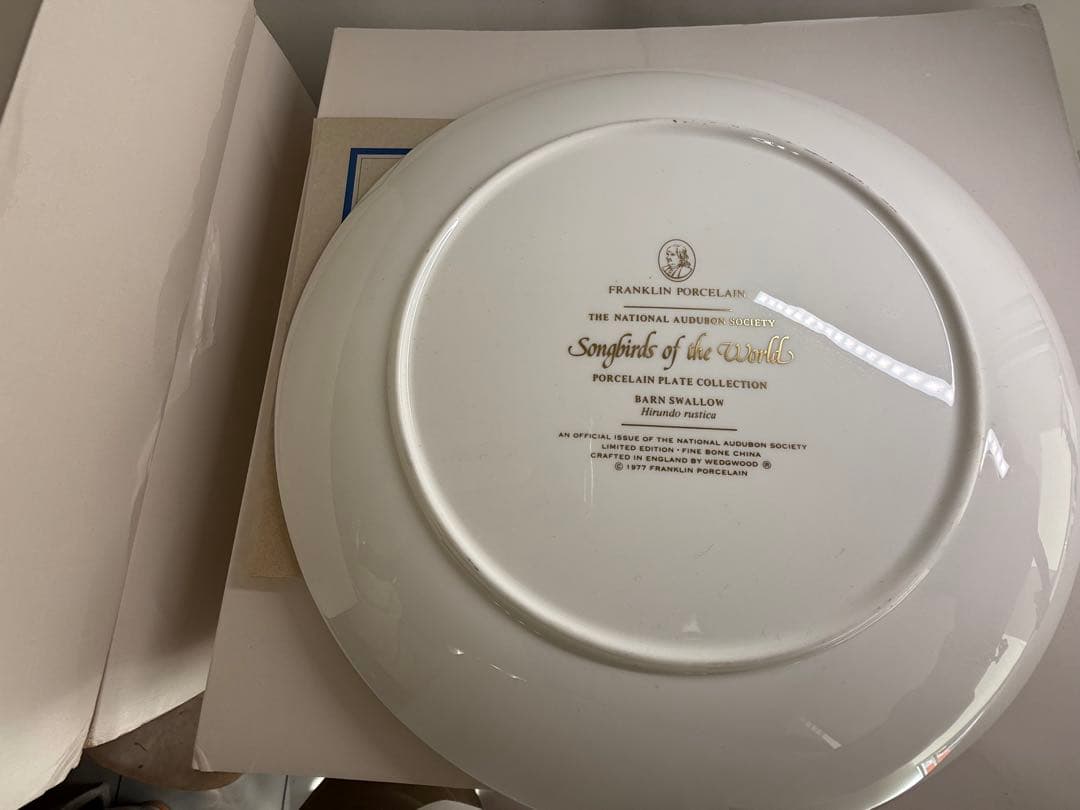 T13 フランクリン•ポーセリン「世界の鳴鳥」シリーズプレート皿 10枚 中古品