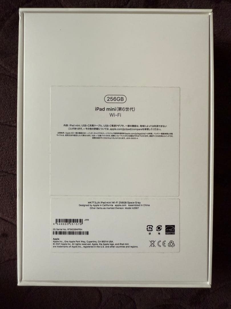 Apple iPad mini (第6世代) スペースグレイ wifi256GB