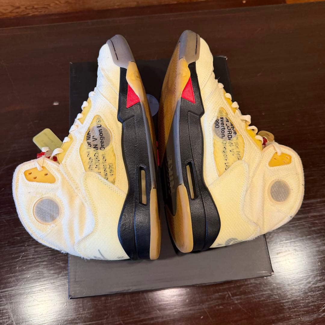 シューズ(男性用) NIKE OFF WHITE AIR JORDAN 5 RETRO SAIL 1