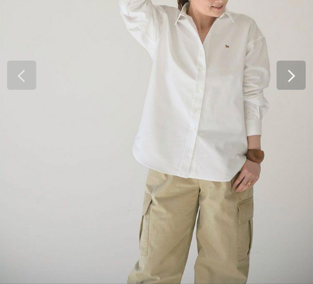 もみちゃん✨2025年 HUG Ō WäR 刺繍入りオックスオーバーシャツ