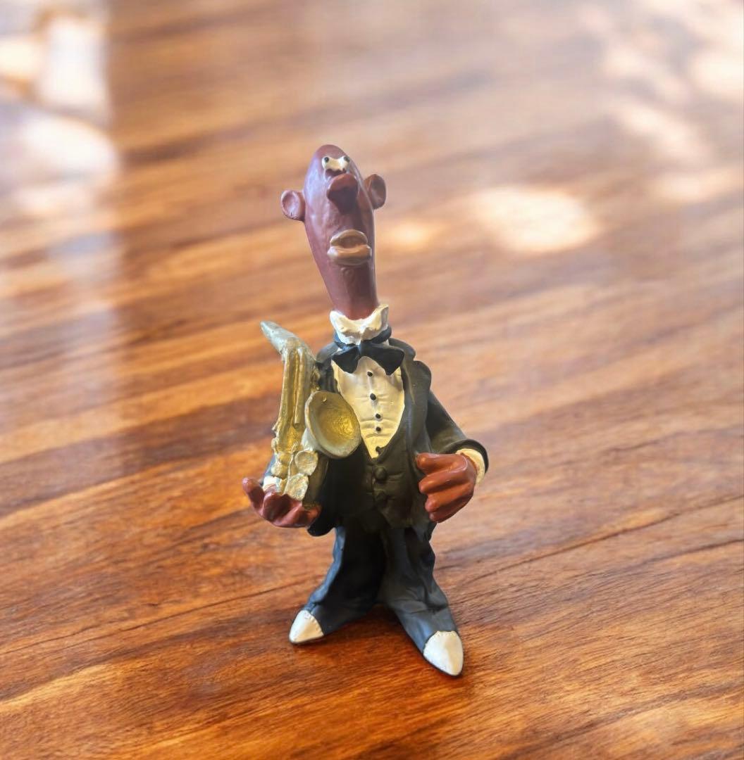 フィギュア 黒人ジャズバンド　台座付き7点セット