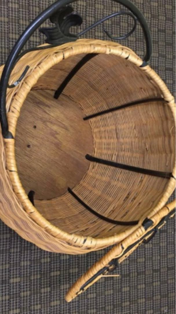 高級 ラタン×アイアン♦️ドレッサー 収納スツール 傘立て 3点セット♦️送料込