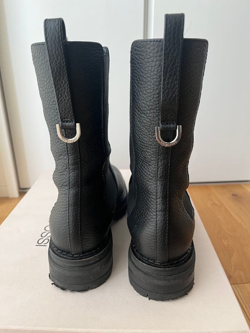 sergio rossi ブラック サイドゴアブーツ